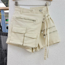 Load image into Gallery viewer, New Women's Denim Shorts Irregular Multiple Pockets Design Summer Short Jeans Y2k Streetwear High Waist Wide Leg Shorts Skirts