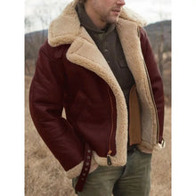 Load image into Gallery viewer, Men's Jackets Leather and Fur Integrated Jacket