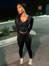 Lade das Bild in den Galerie-Viewer, Nibber Sporty Casual 2 Piece Set Women Tracksuit