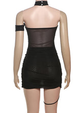 Lade das Bild in den Galerie-Viewer, Kliou Mesh Cross Women Mini Dress