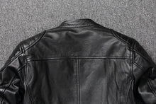 Load image into Gallery viewer, 2025 New Leather Jacket Top Layer 100% Cowhide Leather Clothes Men's Stand Collar Motorcycle Clothes Autumn Winter Plus Size