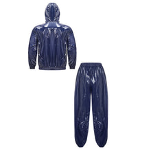 Load image into Gallery viewer, Mens Hooded Windbreaker Jogging Track Suit