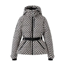 Load image into Gallery viewer, Women's Hooded High Waist Padded Parkas Coats with Belt Female Elegant Pockets Skiing Jackets