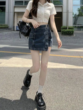 Load image into Gallery viewer, High Waist Denim Women Loose Slimming Hip Covering Skirt Shorts