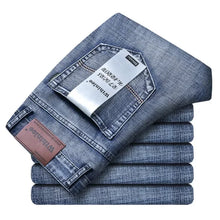 Lade das Bild in den Galerie-Viewer, WTHINLEE Four Seasons New Office Business Casual Men's Jeans American High Quality Loose Straight Retro Versatile Denim Trousers