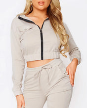 Lade das Bild in den Galerie-Viewer, Women's New Zipper Long Sleeve Lace Up Fashion Suit