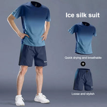 Load image into Gallery viewer, Sports Suits for Men's New Quick-drying Clothes Summer Fitness T-shirt Running Shorts Shorts Badminton Training Suit