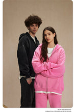 Lade das Bild in den Galerie-Viewer, ZODF Retro Men Spray-Dyed Zipper Hoodies Unisex