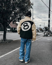 Load image into Gallery viewer, Streetwear Harajuku Winter Jackets Plush Fleece Coats Hip Hop Oversized Zipper Jacket No. 8 Billiard Patchwork Jacket Outwear
