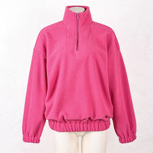 Load image into Gallery viewer, Original Fall Winter Lamb Fleece Hoodie Women Casual Loose Thick Zipper Long Sleeve Lapel Pullover Top Lady Hoodies Streetwear