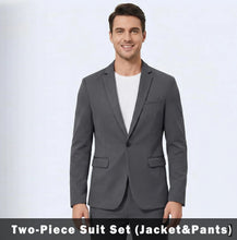 Load image into Gallery viewer, Men's 2-Piece Suit Set Fashionable Eveningwear Tuxedo Pants Ideal for Wedding Parties