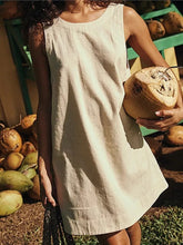 Load image into Gallery viewer, Elegant Solid Color Female Sleeveless Vest Dresses