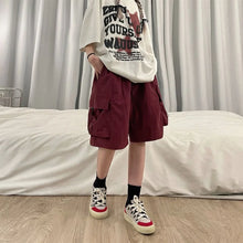 Load image into Gallery viewer, Women High Waist Cargo Shorts