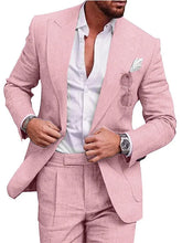 Load image into Gallery viewer, Men 2 Piece One Button Male Slim Fit Suit