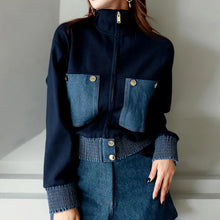 Load image into Gallery viewer, Long Sleeve Chaquetas Mujer Stand Collar Zipper Jacket