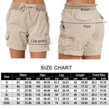 Load image into Gallery viewer, Women Short Cargo Pocket Elastic Waist Shorts