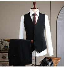 Load image into Gallery viewer, High Quality Men's Suit (jacket+vest+pants) Formal Business Office Men's Suits Groom Wedding Party Dress Solid Color Suit S-4XL