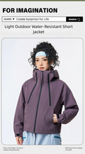 Load image into Gallery viewer, Women's Casual Hooded Raglan Sleeves Double Zipper Jacket