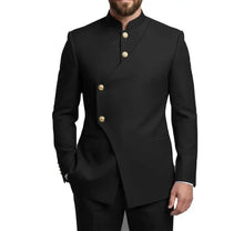 Load image into Gallery viewer, Mandarin Collar Suit Blazer Pants Set