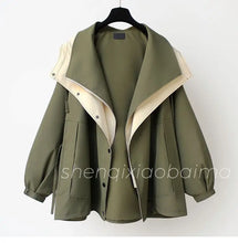 Load image into Gallery viewer, Korean Version of The New Fashion Solid Color Collect Waist Trench Coat, Spring and Autumn Casual Patchwork Overalls Coats Women