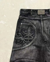 Load image into Gallery viewer, 2025 Summer New American Retro Washed Embroidered Jeans Men'S Trendy Brand Street Loose Straight Tube