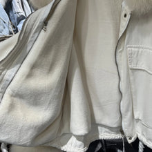 Charger l'image dans la galerie, Fox Fur Denim Fleece-Lined and Batwing Sleeve Cotton Coat