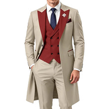 Load image into Gallery viewer, 3 Piece Mens Tailcoat Slim Fit Double breasted Suit