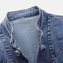Load image into Gallery viewer, Women's Short Cropped Denim Jacket