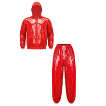 Load image into Gallery viewer, Mens Hooded Windbreaker Jogging Track Suit