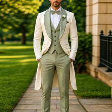 Load image into Gallery viewer, Men's Summer 3-Piece Tailcoat Suit