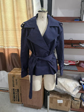 Load image into Gallery viewer, Women's Fashion Drawstring Lapel Long Sleeve Single-Breasted Slim Coat Jacjket