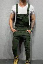 Load image into Gallery viewer, Men's Tie Dye Denim Overalls, Slim Fit and Slimming Jeans