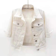 Load image into Gallery viewer, Three Quarter Sleeves Jean Jacket for Woman