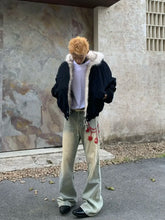 Lade das Bild in den Galerie-Viewer, Fur Collar And Velvet Padded Warm Hooded Coat