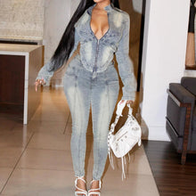 Lade das Bild in den Galerie-Viewer, Denim Pant Two Piece Sets