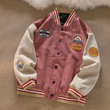 Load image into Gallery viewer, Men Baseball Embroidered Letters Corduroy Loose Jacket