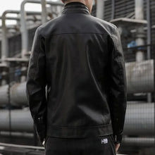 Load image into Gallery viewer, Leather Suit Jacket Men Slim FitLeather jacket