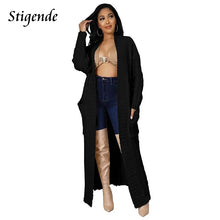 Lade das Bild in den Galerie-Viewer, Women Knitted Long Sweater Cardigan