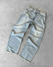 Load image into Gallery viewer, Men Ripped Holes Washed Denim Distressed Jeans