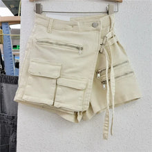Load image into Gallery viewer, New Women's Denim Shorts Irregular Multiple Pockets Design Summer Short Jeans Y2k Streetwear High Waist Wide Leg Shorts Skirts