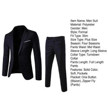 Load image into Gallery viewer, Men Pants Formal 2pcs s Formal Suit
