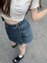 Load image into Gallery viewer, High Waist Denim Women Loose Slimming Hip Covering Skirt Shorts