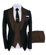 Load image into Gallery viewer, Men Slim Fit Tuxedos Formal Jacket Pant Vest 3 Pieces Suit