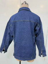 Load image into Gallery viewer, Women's Denim Long Sleeve Oversized Button Jacket