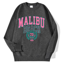 Load image into Gallery viewer, New York California Malibu Letter Sweatshirts Winter Women Casual Loose Hoodie Fleece Warm Crewneck Pullover Comfortable Clothes