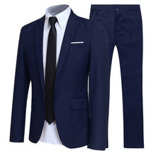 Load image into Gallery viewer, Men Long Sleeve Lapel Blazer Jacket with Pants