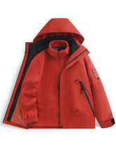 Load image into Gallery viewer, Men's 3-in-1 Jacket with Removable Fleece Liner, Waterproof Windproof Coat for Hiking, Camping, Travel and Daily Outdoor Use