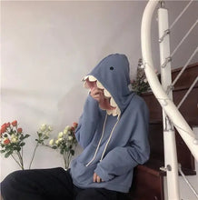 Load image into Gallery viewer, Winter Pullover Sweater Women Tops Button Boho Cat Casual Pocket Long Sleeve Pull Female Solid Hooded Sweaters Pullovers