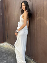 Charger l'image dans la galerie, Dulzura Summer Halter Backless Flower Decoration Sheer Mesh Long Dress