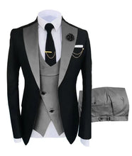 Load image into Gallery viewer, Men Slim Fit Tuxedos Formal Jacket Pant Vest 3 Pieces Suit